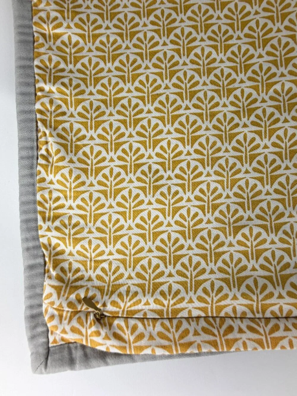 Boutique Living Set of 3 Reversible Pillow Shams 25.5x24 Yellow Geometric Grey